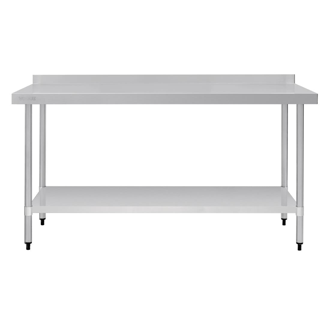 GJ509 Vogue RVS werktafel met achteropstand 90x180x70cm