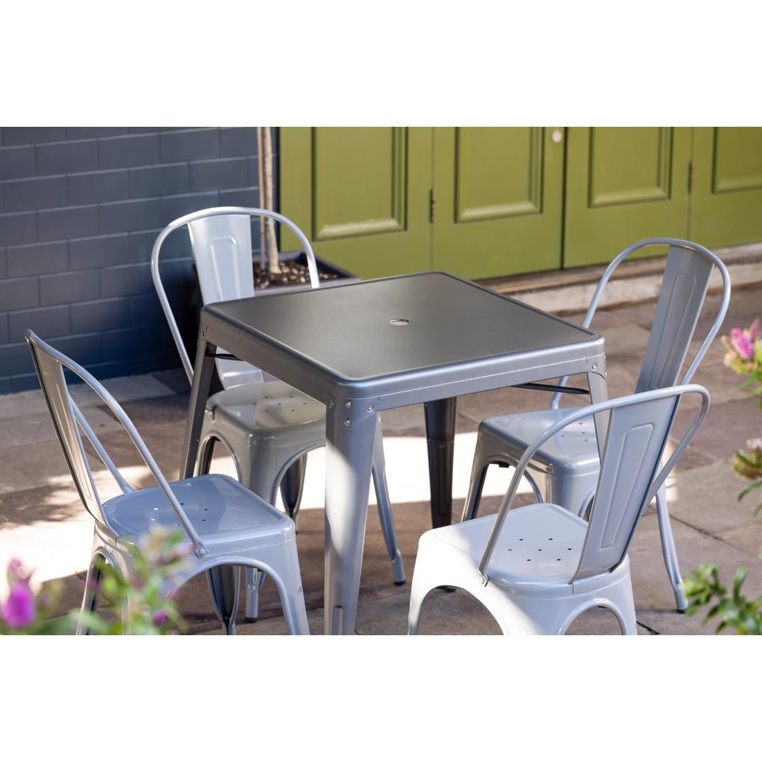 DM904 Bolero Bistro vierkante tafel grijs 66cm