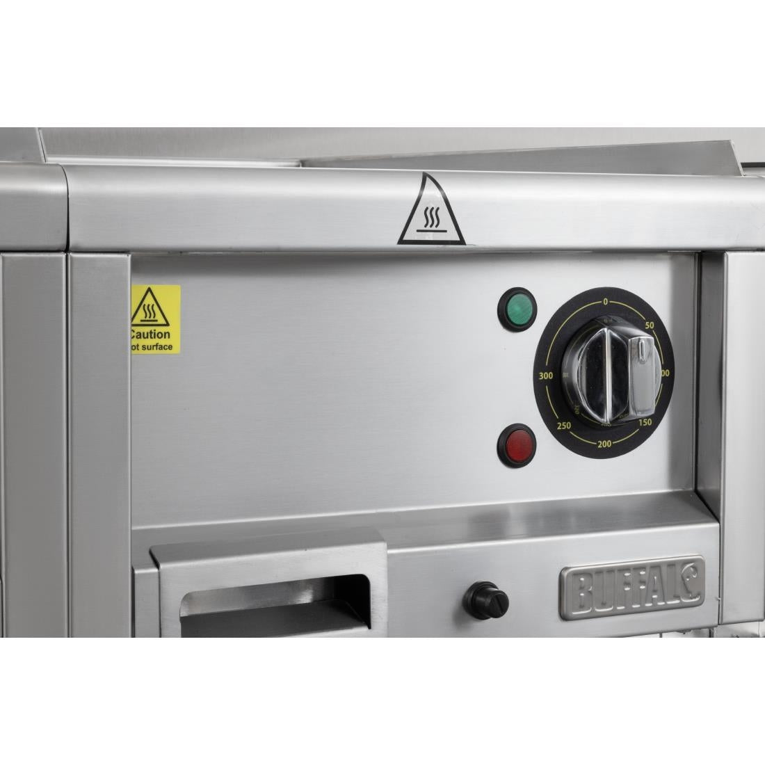 CU474 Buffalo 600-Serie Geribbeld Elektrische Bakplaat 400 Mm