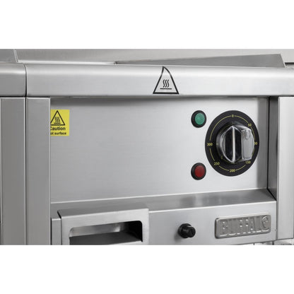 CU474 Buffalo 600-Serie Geribbeld Elektrische Bakplaat 400 Mm