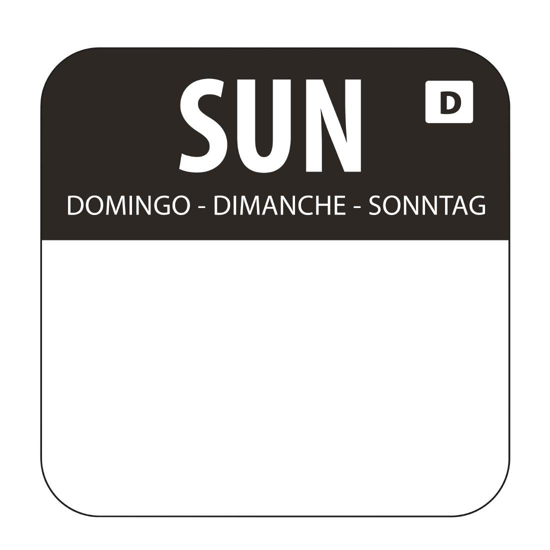 U783 Hygiplas oplosbare blanco kleurcode voedseletiketten zondag (1000 stuks)