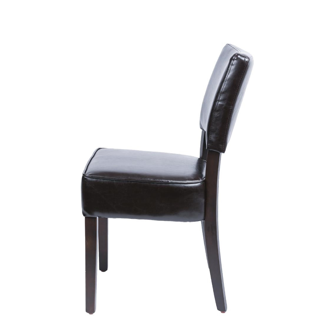 GF957 Bolero robuuste kunstlederen stoel donkerbruin (2 stuks)