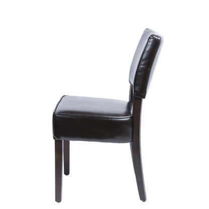GF957 Bolero robuuste kunstlederen stoel donkerbruin (2 stuks)