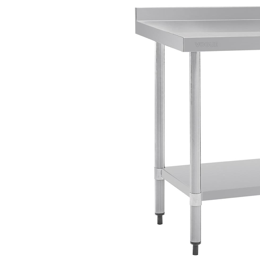 GJ508 Vogue RVS werktafel met achteropstand 90x150x70cm