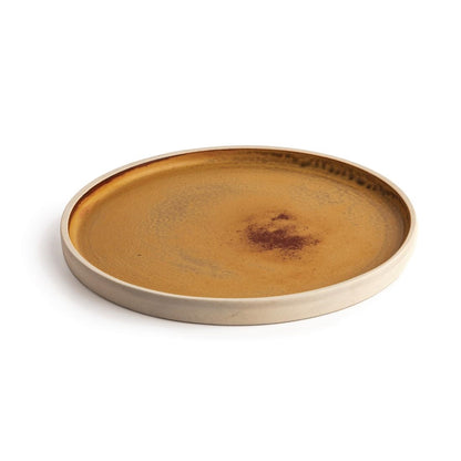 FA308 Olympia Canvas platte ronde borden roestoranje 25cm (6 stuks)