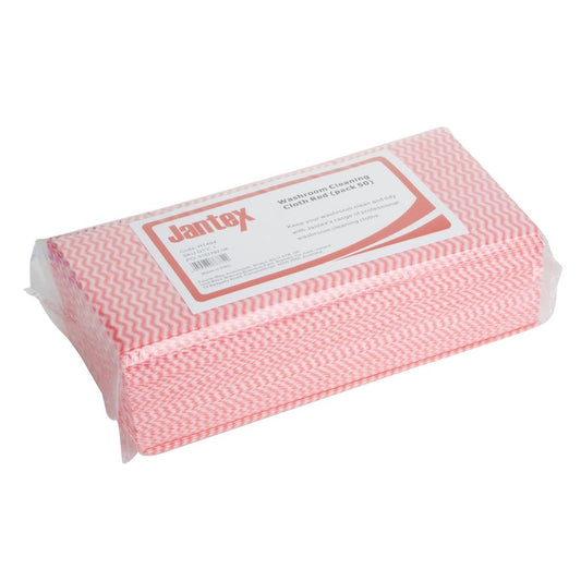 HT494 Jantex Wasruimte Schoonmaakdoek Rood (50 stuks)