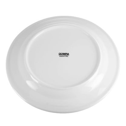 CB481 Olympia Whiteware Borden Met Brede Rand 25cm (12 Stuks)