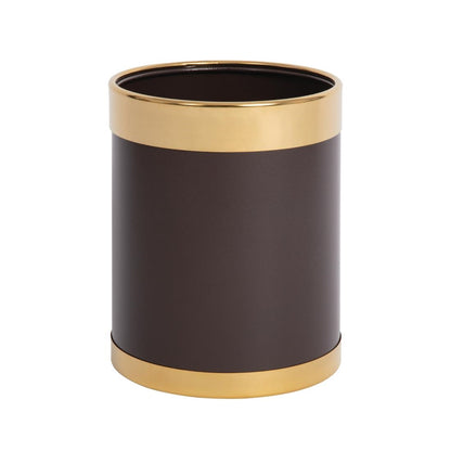 Y804 Bolero prullenbak bruin met gouden rand 10,2Ltr