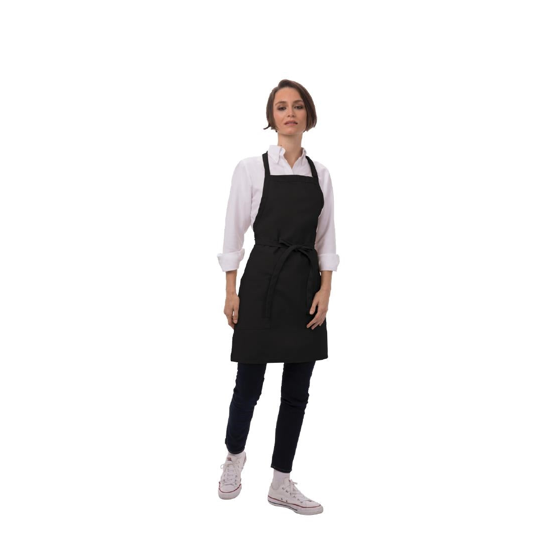 B780 Chef Works Schort Met Twee Zakken Zwart