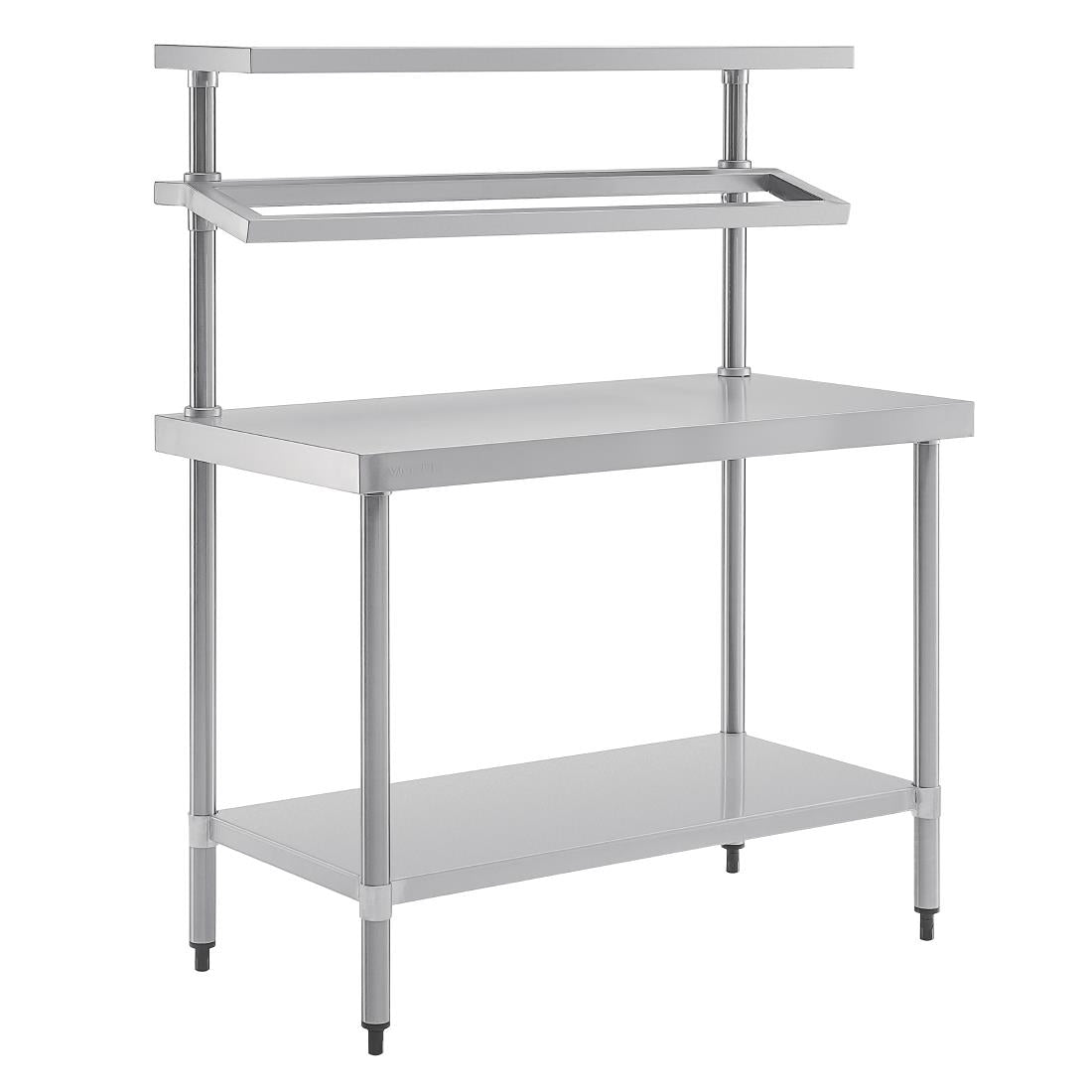 CB908 Vogue RVS werktafel met wandplanken