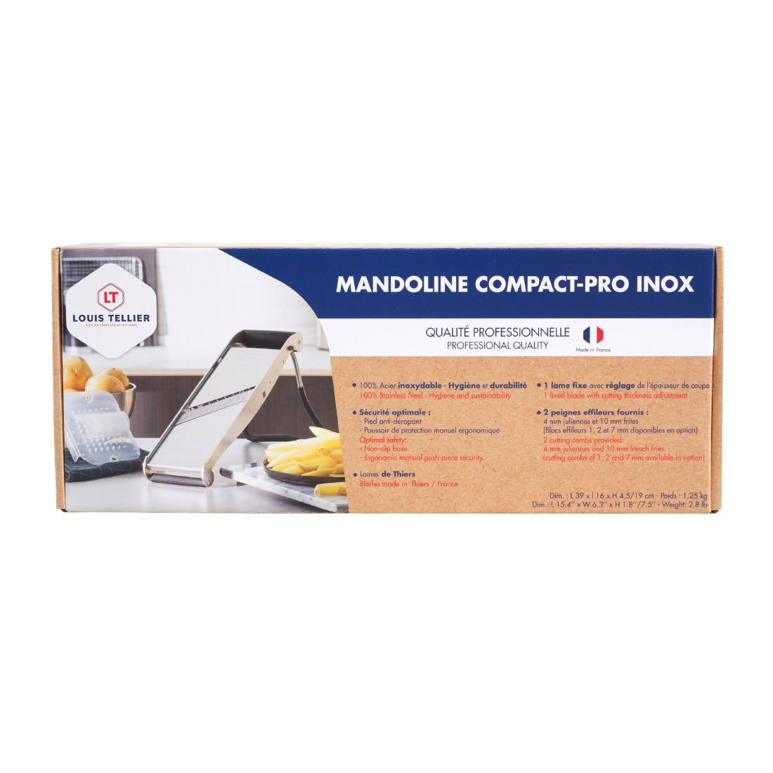 HS500 Louis Tellier Bron Compact Pro Roestvrij Staal Japanse Mandoline
