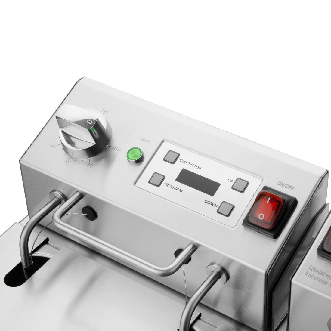 CU624 Buffalo Dubbele Elektrische Friteuse met Timer 2x5Ltr