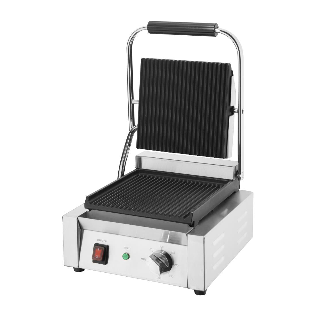 CU600 Buffalo Dubbele Contactgrill Geribbelde Platen