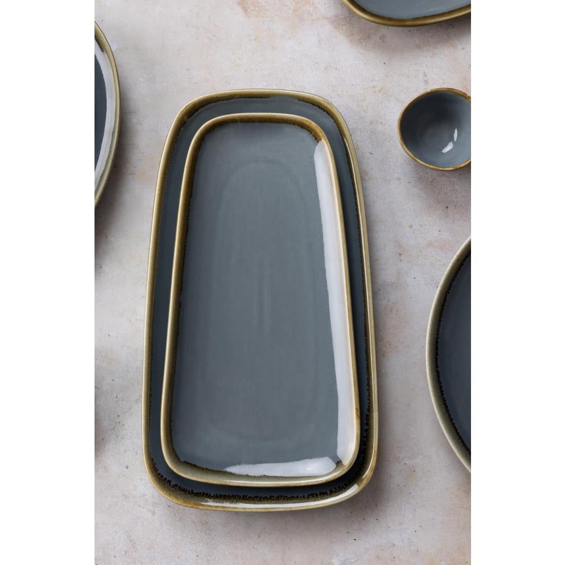 CP171 Olympia Kiln Medium Schalen Blauw 29,5cm (4 Stuks)