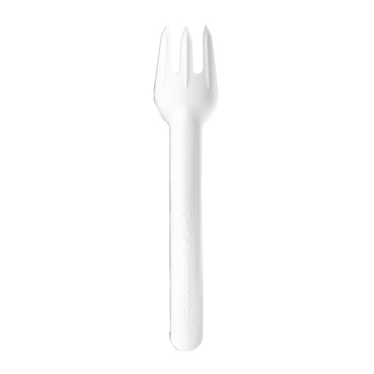 CU543 Vegware composteerbare papieren vork (1000 stuks)