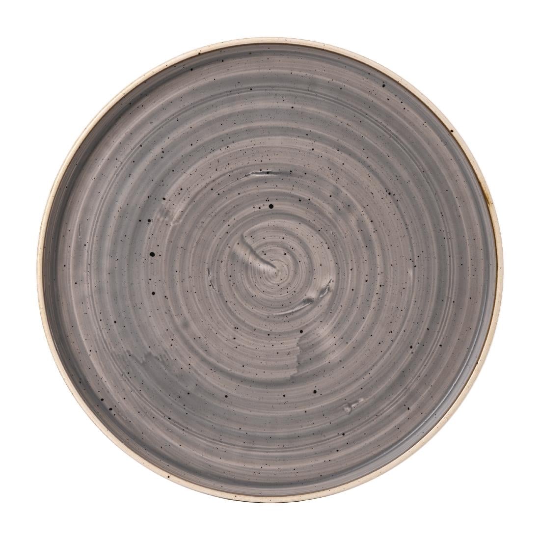 FJ919 Churchill Stonecast Grey Bord Met Opstaande Rand 16cm (6 stuks)