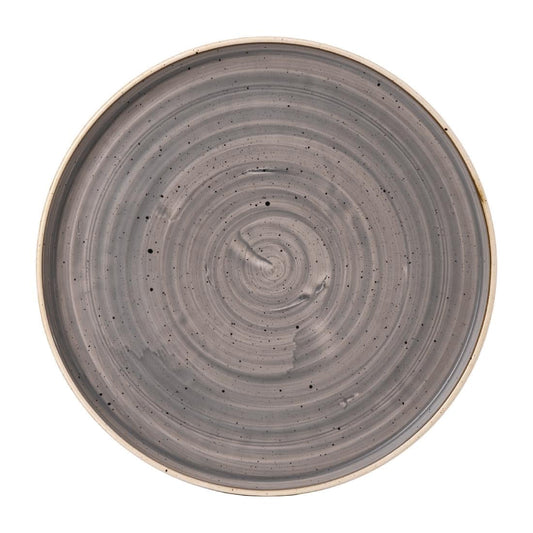FJ919 Churchill Stonecast Grey Bord Met Opstaande Rand 16cm (6 stuks)