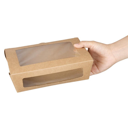 FN898 Fiesta Recyclable saladeboxen met PET venster 1200ml (150 stuks)