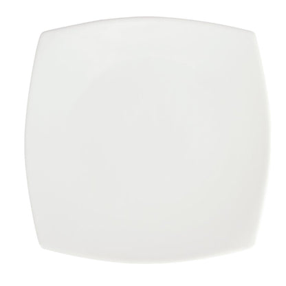 U170 Olympia Whiteware Vierkante Borden Met Afgeronde Hoeken 24cm (12 Stuks)