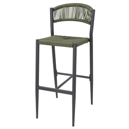 HZ595 Bolero Eden PE gevlochten rattan outdoor barkrukken groen (2 stuks)