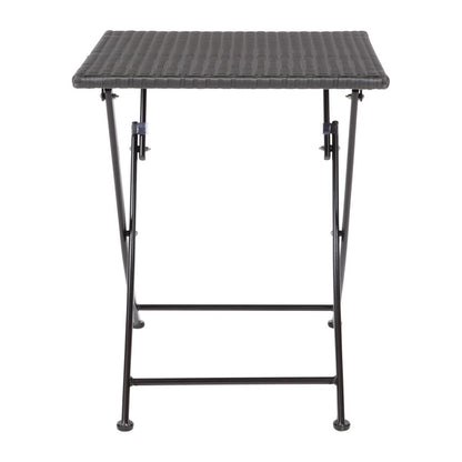 GL302 Bolero vierkante polyrotan klaptafel zwart 60cm