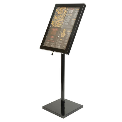 GL110 Securit LED info display zwart (incl. paal en voet)