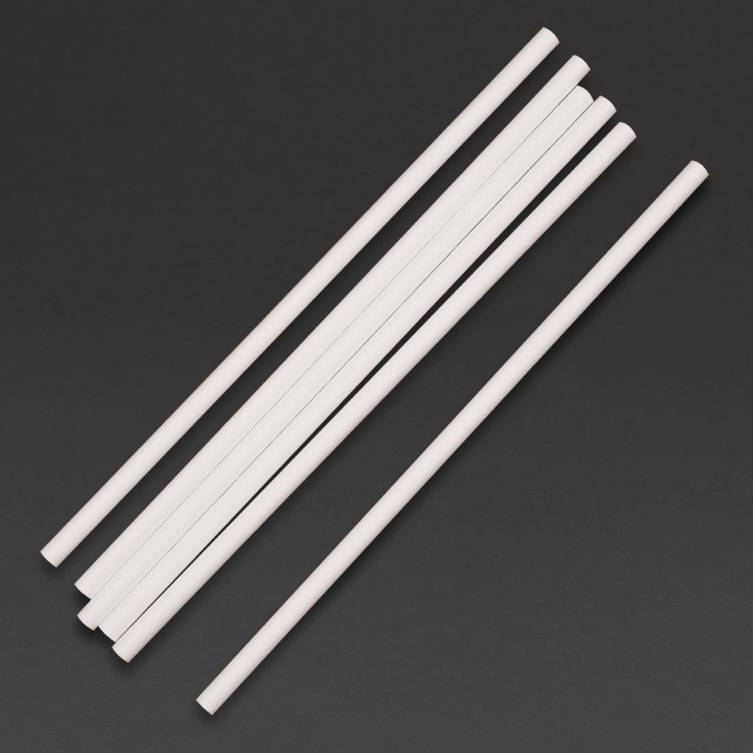 DE925 Fiesta Compostable composteerbare papieren rietjes wit (250 stuks)