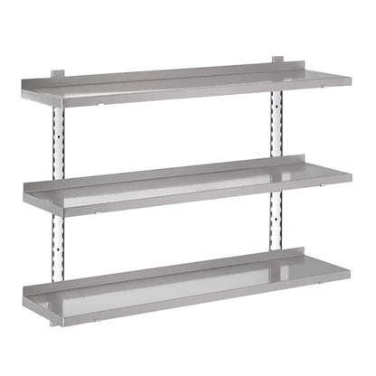 HZ755 Gastro-M Compleet wandrek 3 niveaus 120x40cm - volledige montageset (excl. schroeven)