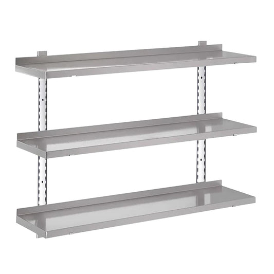 HZ755 Gastro-M Compleet wandrek 3 niveaus 120x40cm - volledige montageset (excl. schroeven)