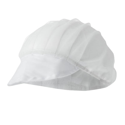 B226 Whites nylon haarnet met klep wit