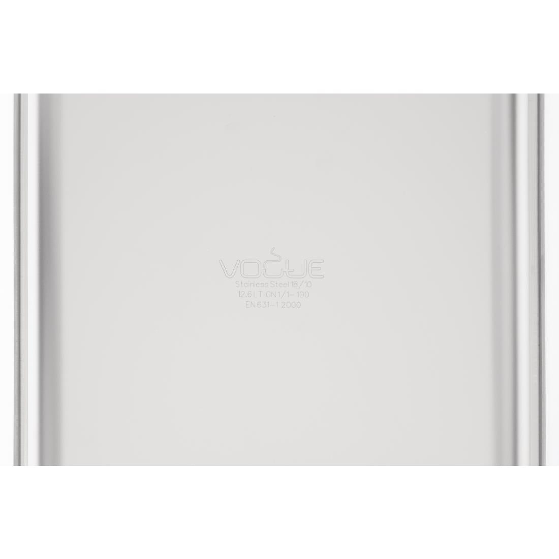 DW434 Vogue heavy-duty RVS GN 1/1 bak 100mm