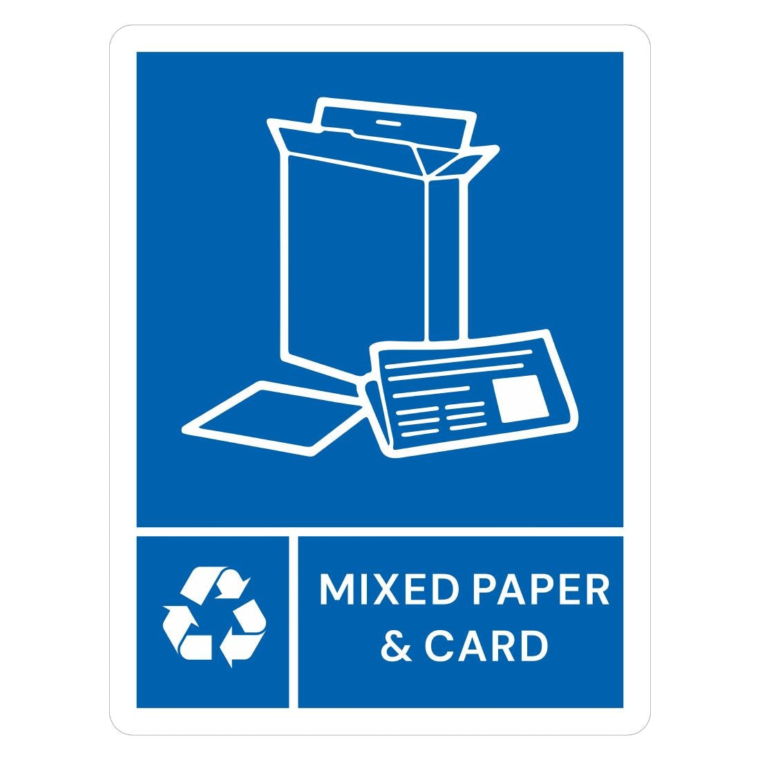 JB490 Jantex Slim Bin Label - Gemengd Papier & Karton