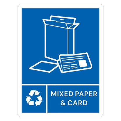JB490 Jantex Slim Bin Label - Gemengd Papier & Karton