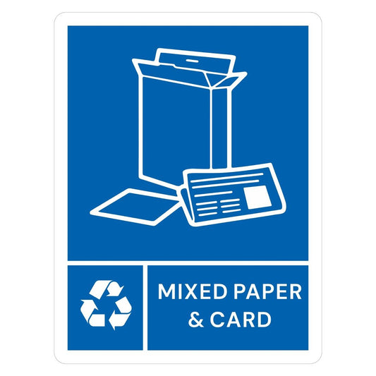 JB490 Jantex Slim Bin Label - Gemengd Papier & Karton