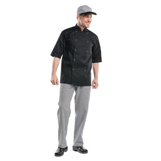 B508-XS Chaud Devant Hilton Poco koksbuis korte mouw zwart XS