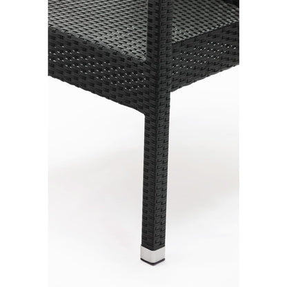DL477 Bolero polyrotan stoelen met armleuning antraciet (4 stuks)