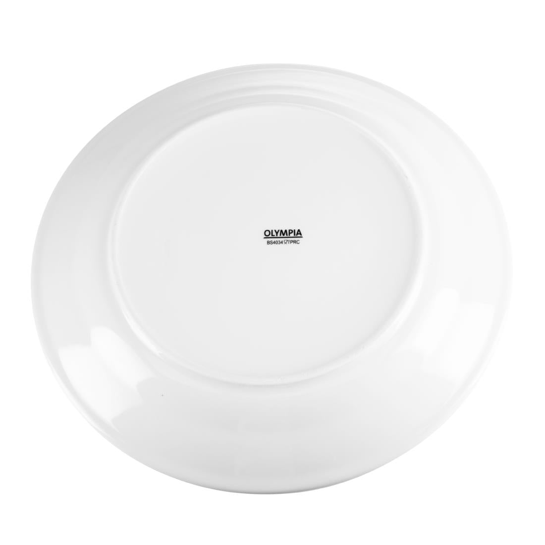 CB483 Olympia Whiteware Borden Met Brede Rand 31cm (6 Stuks)