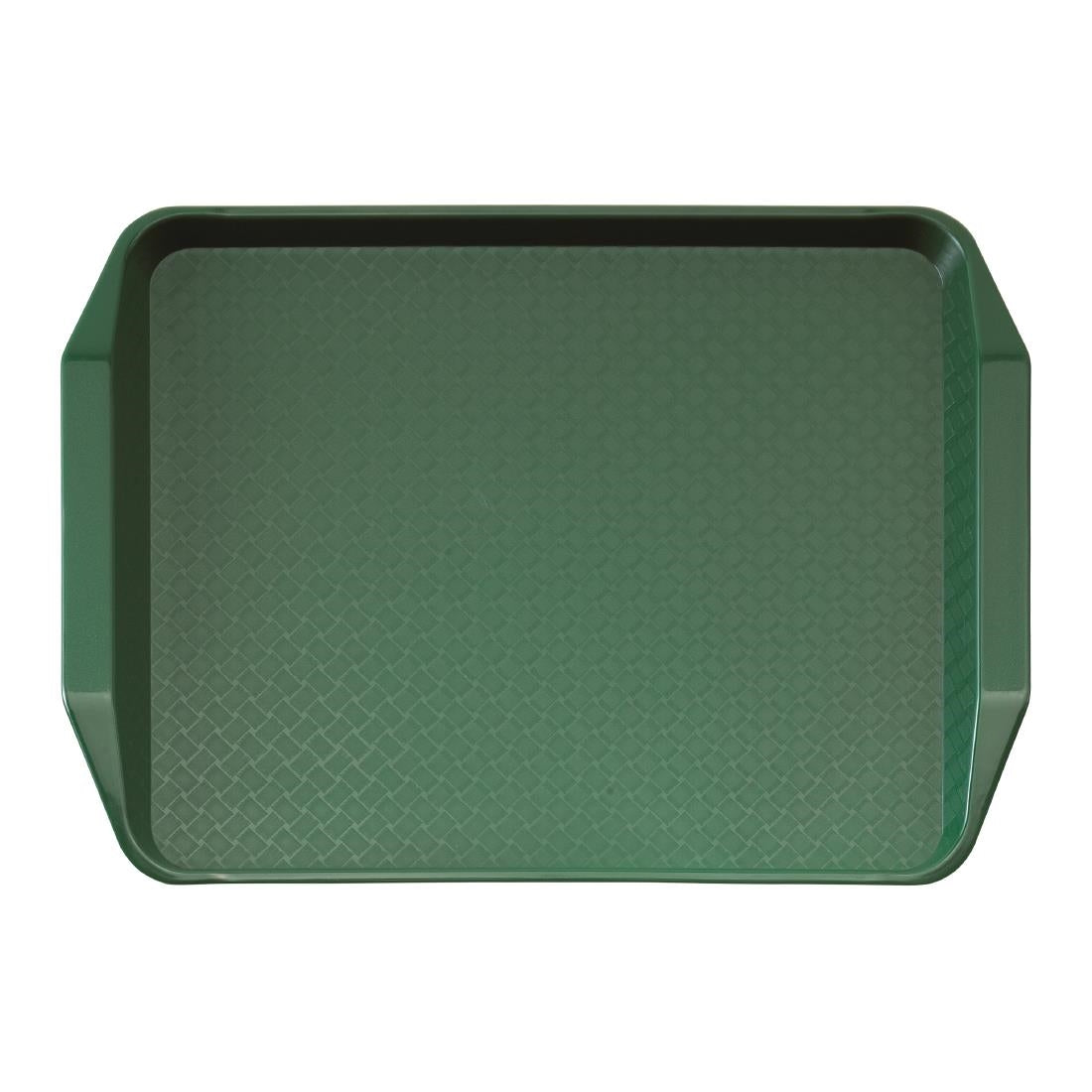 DE316 Cambro polypropyleen fastfood dienblad met handvatten groen 43x30cm