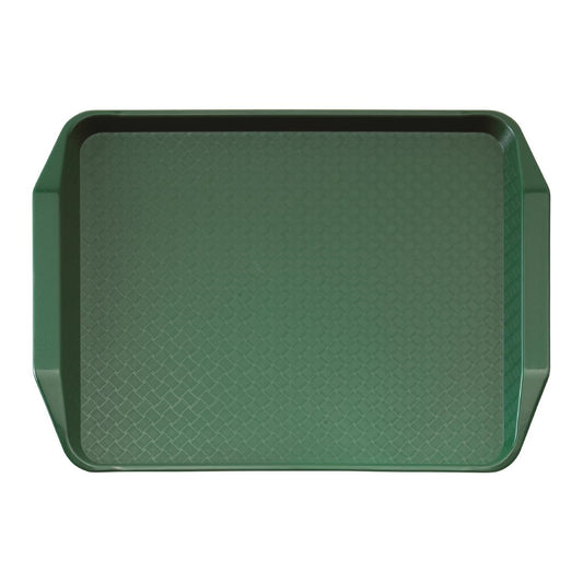 DE316 Cambro polypropyleen fastfood dienblad met handvatten groen 43x30cm