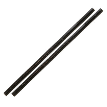 HU495 Sier Disposables Refork rechte rietjes zwart ø 6 mm / 20cm (100 stuks)