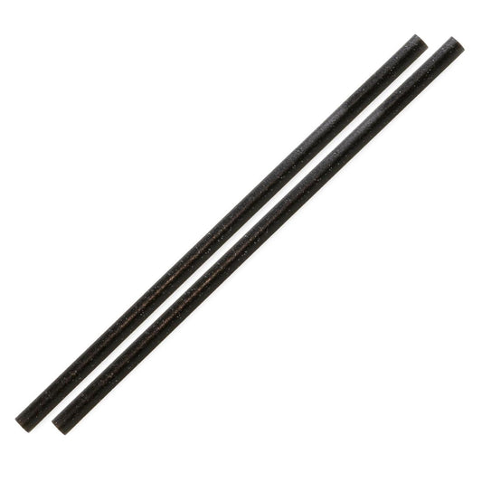 HU495 Sier Disposables Refork rechte rietjes zwart ø 6 mm / 20cm (100 stuks)