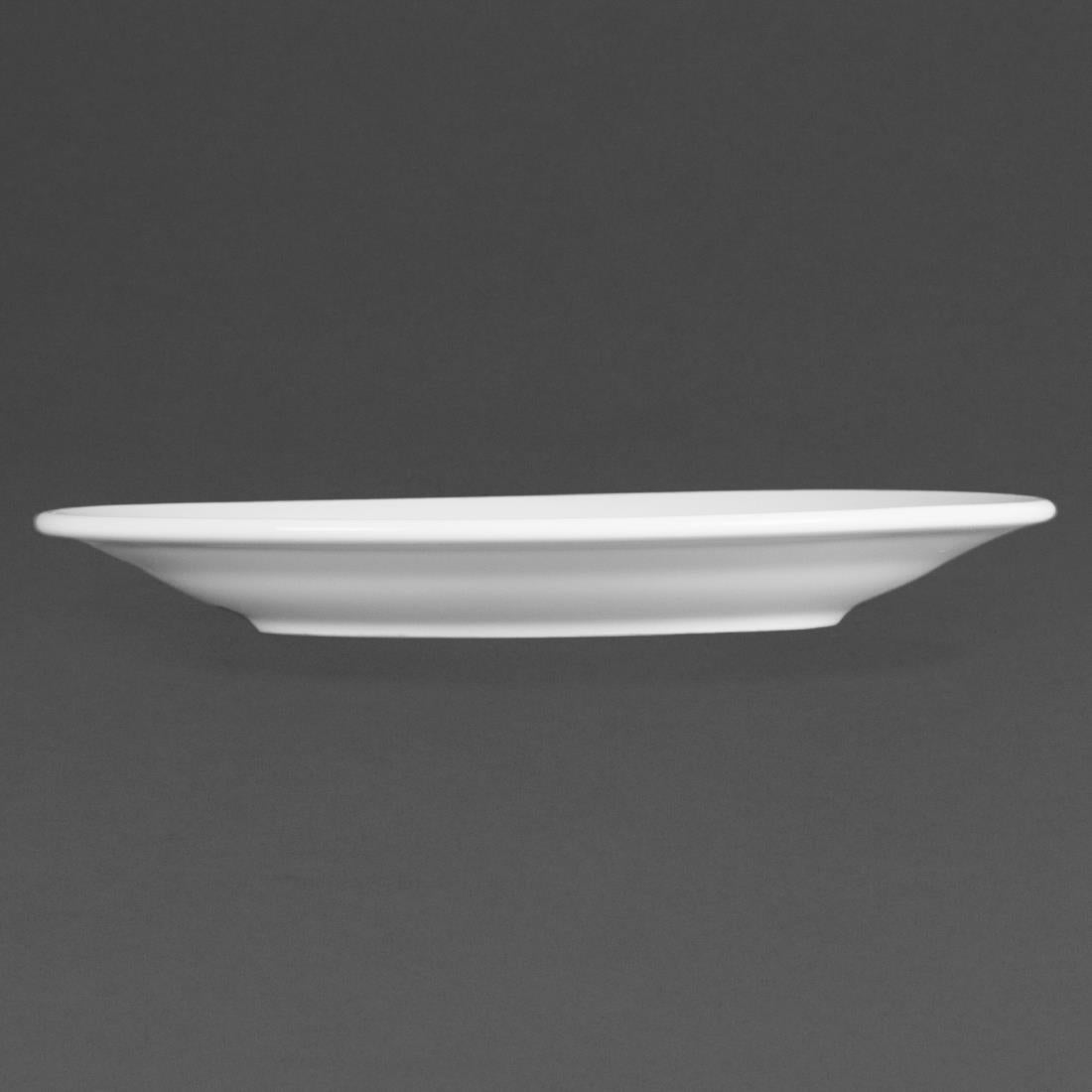 CB478 Olympia Whiteware Borden Met Brede Rand 16,5cm (12 Stuks)