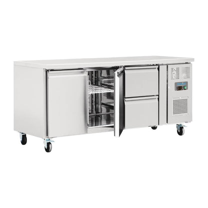 GD874 Polar U-serie koelwerkbank 2 deuren en 2 laden 417L
