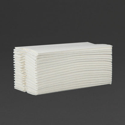 CF796 Jantex 160-pak C-gevouwen handdoeken 2-laags wit (15 stuks)