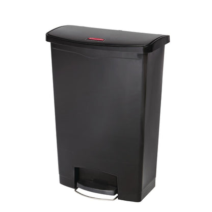 GL040 Rubbermaid Slim Jim Front Step pedaalemmer 90Ltr zwart