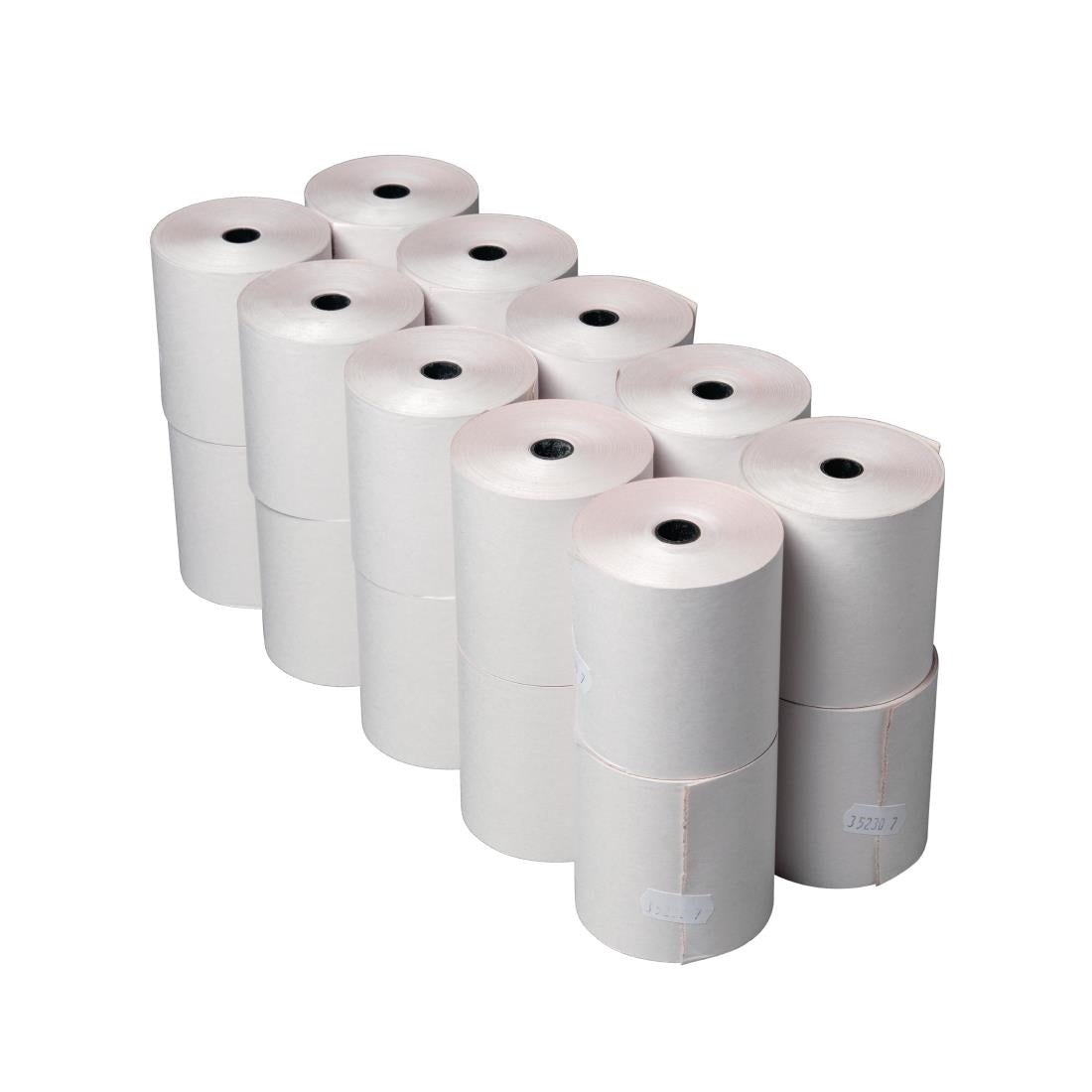 DK597 Olympia Printerrol 3-Laags Wit/Roze/Geel 75 x 70mm (20 stuks)