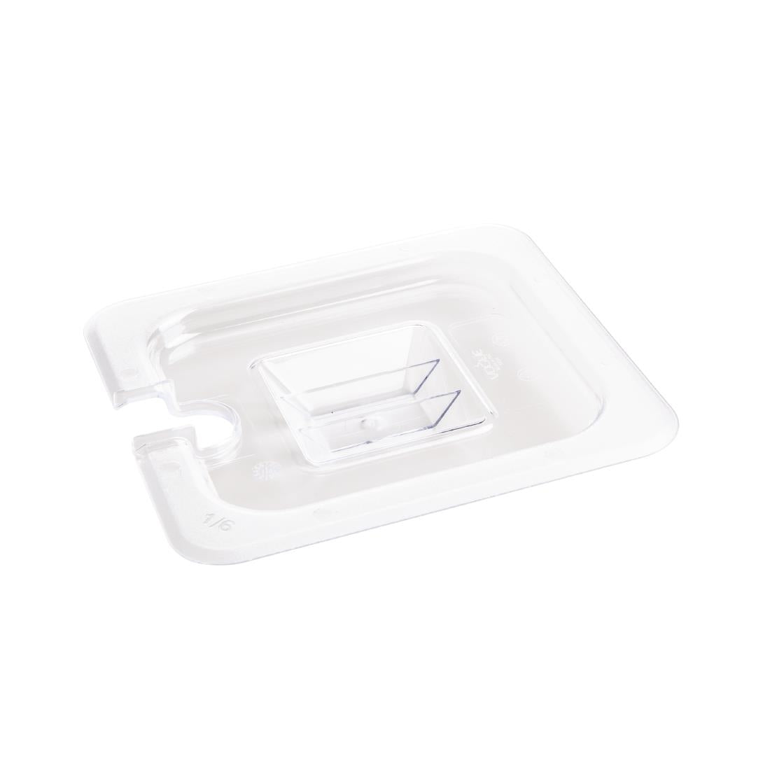 U254 Vogue polycarbonaat deksel met lepeluitsparing GN 1/6