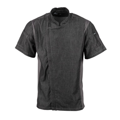 BB270-S Chef Works Urban Delancey denim koksbuis korte mouw grijs S