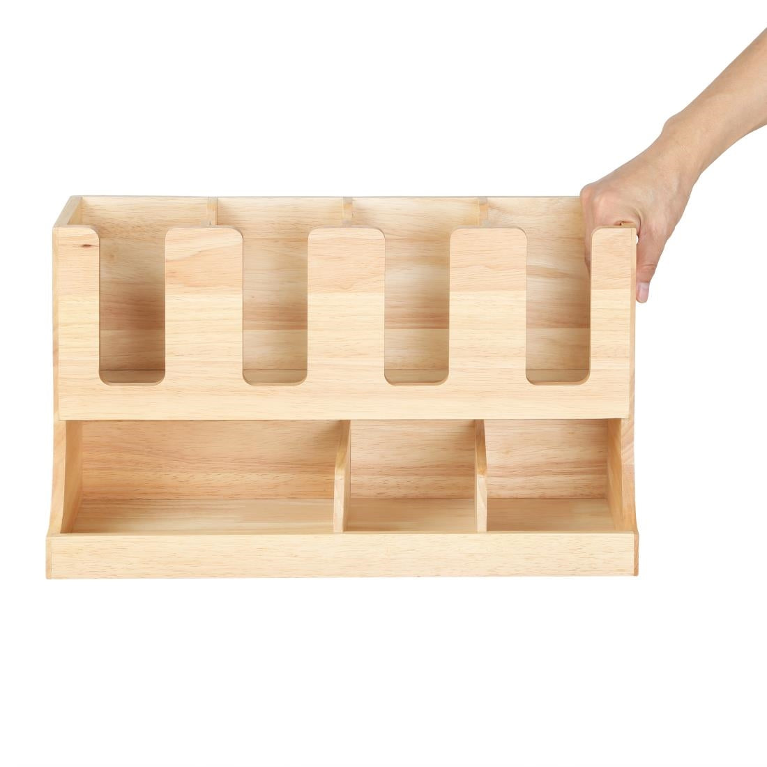 HX395 Olympia Cup En Sausstation Hevea Hout 450x120x240mm