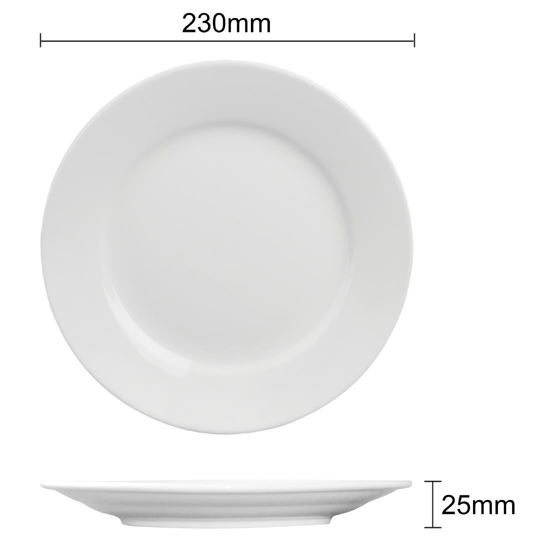 CC208 Olympia Athena Borden Met Brede Rand 22,8cm (12 Stuks)